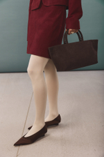 Bag KATE suede chocolate color