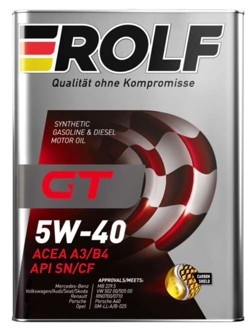 ROLF GT 5W-40 SN/CF масло моторное синтетическое
