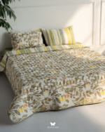 Комплект стеганного покрывала и 2 наволочек Kaj Double-Side Yellow Hermodr 130220319 Иран