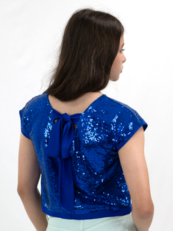 Блузка топ с пайетками для девочки
