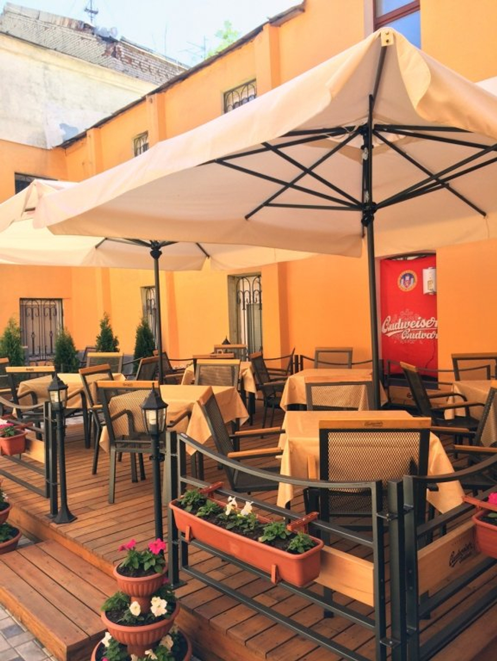 Зонт профессиональный Scolaro Napoli Standard, антрацит, слоновая кость