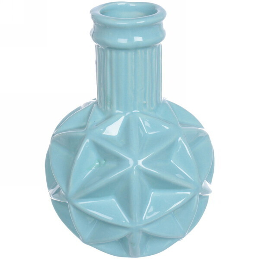 Ваза из керамики «Crispy-Беверли» 15,5см цвет голубой