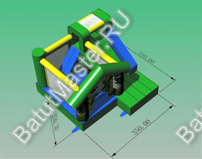Небольшой надувной батут "Лесной домик"