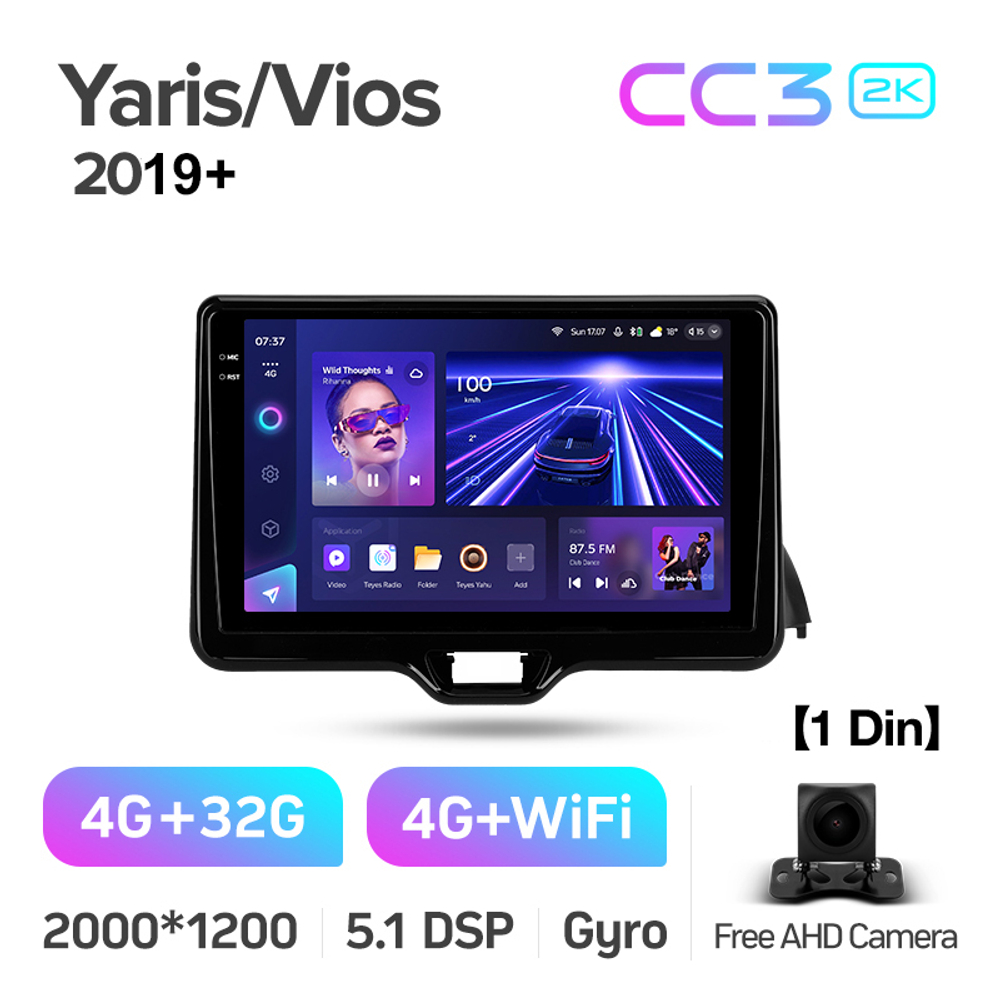 Teyes CC3 2K 10,2"для Toyota Yaris, Vios 2019+