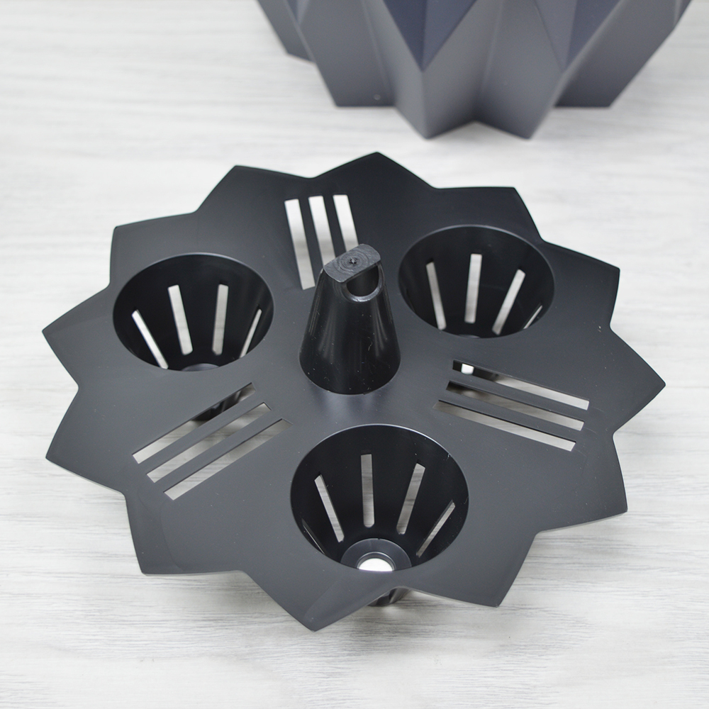 Кашпо Геометрия 3л, антрацит