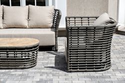 "Валенсия" лаунж-зона из искусственного ротанга, цвет серый