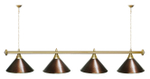 Лампа STARTBILLIARDS 4 пл. (плафоны зеленые,штанга золотая,фурнитура золото)