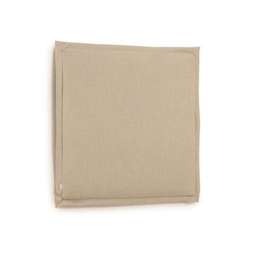 Изголовье из льняной ткани бежевого цвета Tanit со съемным чехлом 106 x 106 см