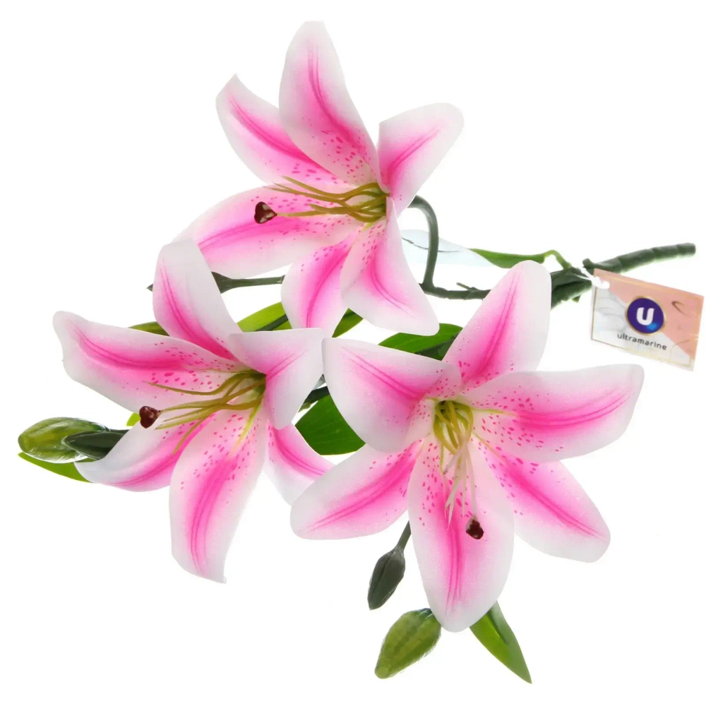 Искусственные цветы «Букет Лилий» 45см цвет розовый