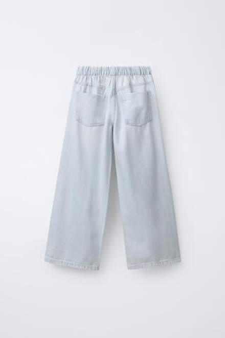 ZARA ДЖИНСЫ WIDE LEG, ГОЛУБОЙ