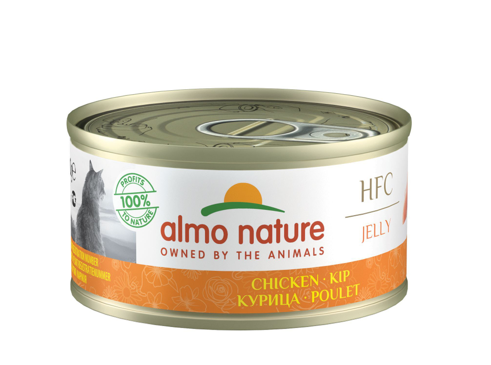 Almo Nature Консервы для Кошек "Курица" в желе (HFC Adult Cat Imperial Chicken) 0,07 кг x 1 шт.