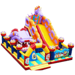 Большая надувная горка "Ящер 2"