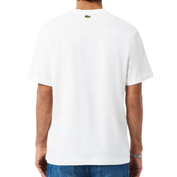 Теннисная футболка Lacoste Printed Cotton - white