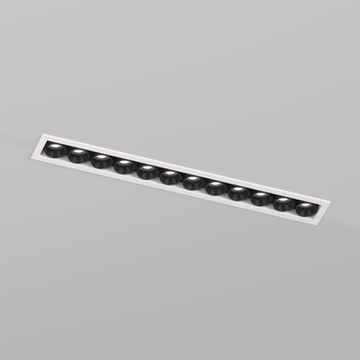 DK2515-WB Встраиваемый светильник SPACE со светодиодом L240mm 220V 20W 38° 4000К IP20 белый/черный алюминий