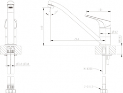 Смеситель для кухни Bravat Drop-D