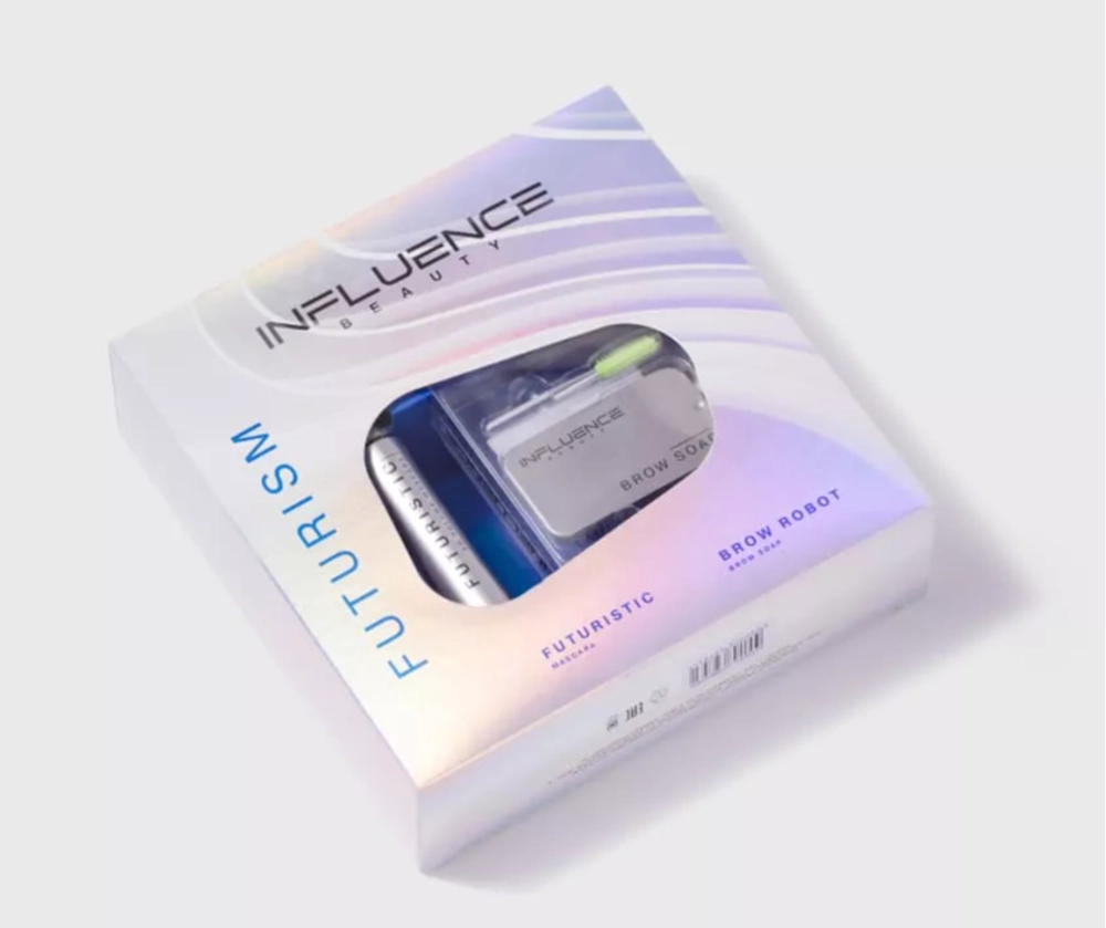 INFLUENCE Futurism Подарочный набор Тушь Futuristic + Ср.для фикс. бровей