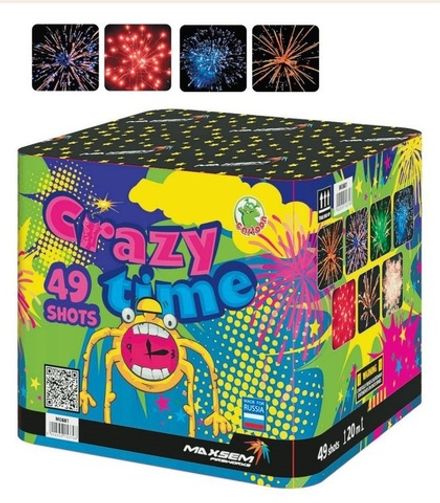 Батарея салютов "Crazy Time" M0881 49 залпов * 0.8"  (1/8)