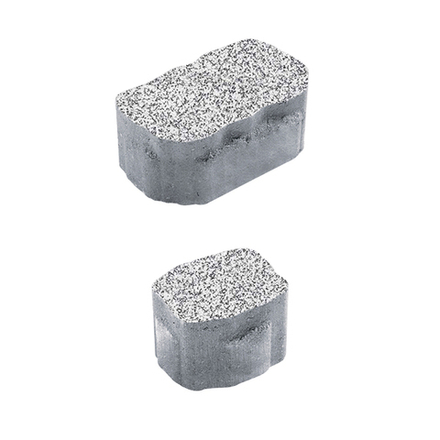 Тротуарная плитка Арена - Стоунмикс Белый с черным, комплект из 2 видов плит