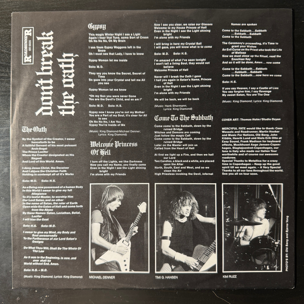 Mercyful Fate ‎– Don't Break The Oath (Голландия 1984г.)