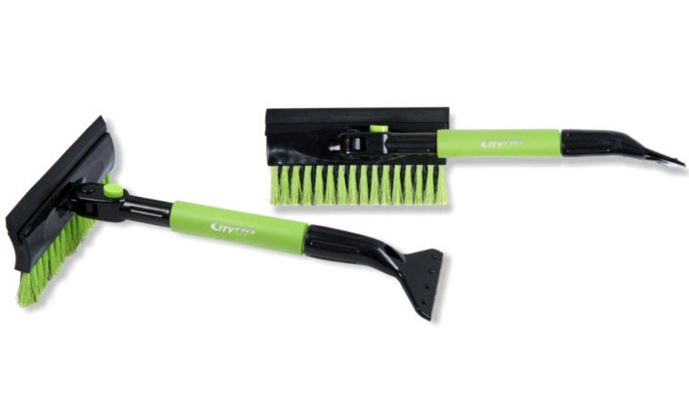 Скребок+щетка  для снега  56см "CITY UP" мягкая ручка, (3в1=скребок,щетка,водосгон) CU-83