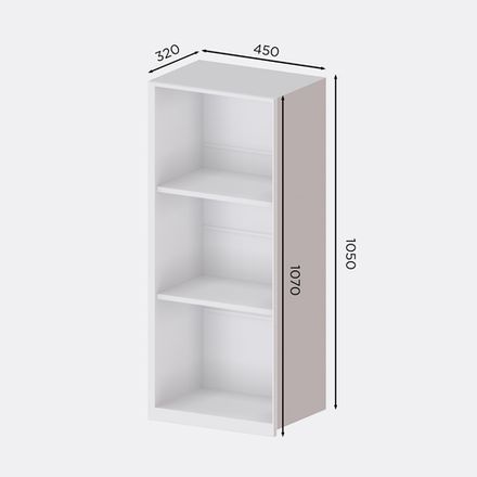 Кухня Модуль ВВ 450 верхний высокий Тауп / Зеленый