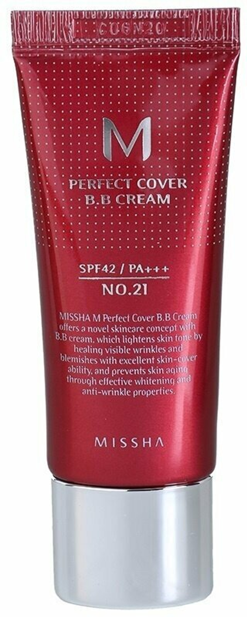 Крем ВВ для коррекции тона лица MISSHA Perfect Cover BB Cream оттенок №21, 20мл.