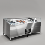 Витрина для выкладки рыбы на льду с принудительным охлаждением Finist VFg