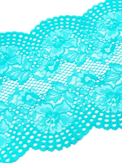 03-227 Кружево эластичное 23 см, бирюза