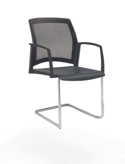 Rewind стул на кантилевере со спинкой-сеткой