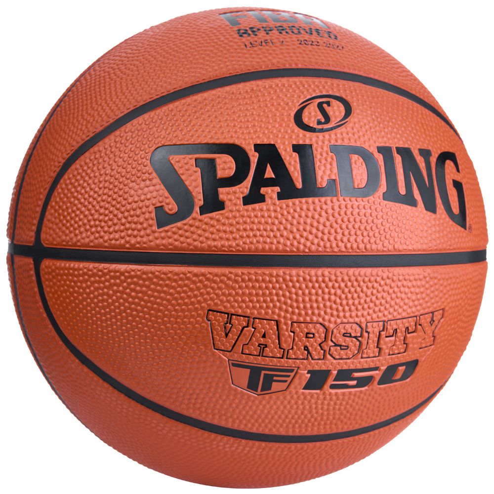 Мяч баск. SPALDING TF-150 Varsity Logo FIBA 84421z, р.7, FIBA Approved, резина, коричнево-черный