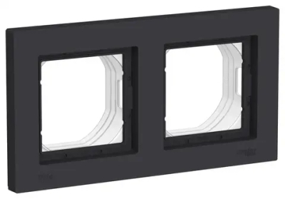 ATLASDESIGN AQUA 2-постовая РАМКА, IP44, КАРБОН