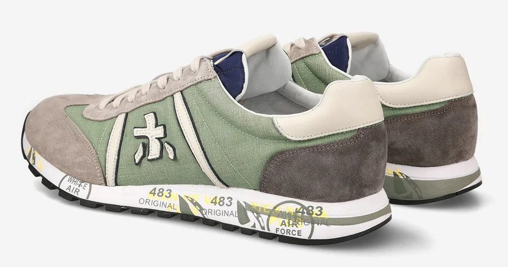 Premiata Lucy 6602 Серые с зеленым