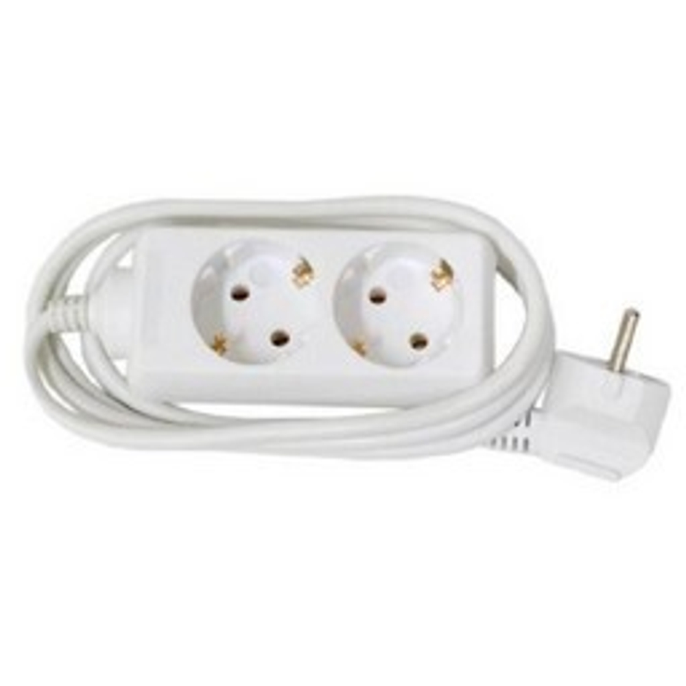 Удлинитель 2гнезда 5м с заземлением ПВС 2200Вт 3x0.75мм² Эра (20)