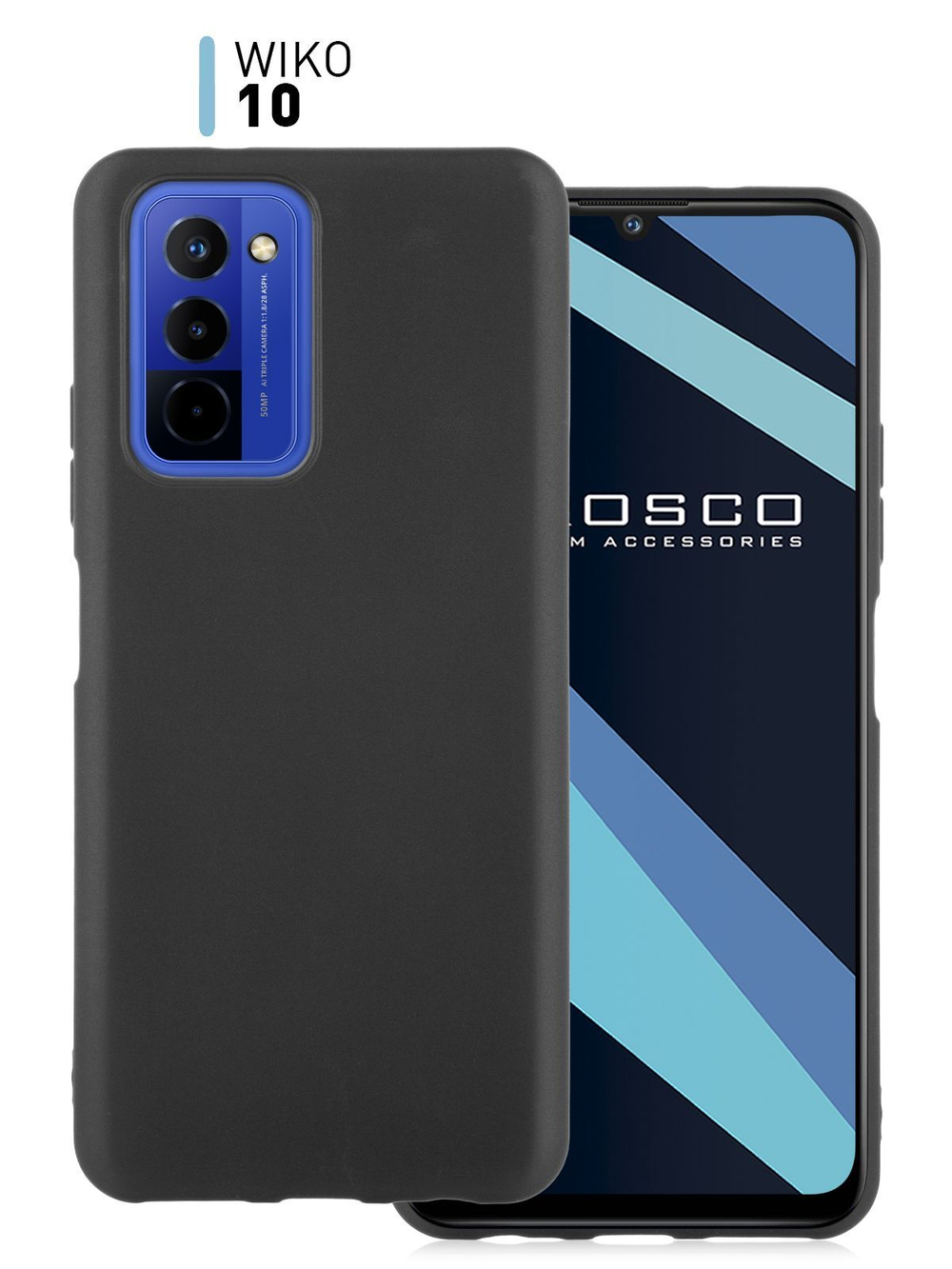 Чехол ROSCO для Wiko 10 (арт. WIKO-10-COLOURFUL-BLACK )