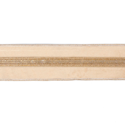 nan VELV.BRAID TRIM RIBBON CRM/GLD 6 Goodwill