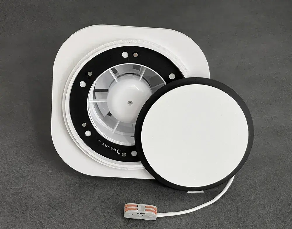 Решетка магнитная теневая вентиляционная с вентилятором D150