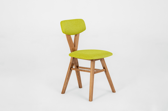 Стул Твист (дуб/светлый дуб с коричневой патиной/ткань 2-100 SWEET green)