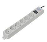Сетевой фильтр Pilot S 6 розеток (5 евро + 1 без заземления) 1.8 м/ Surge protector Pilot S 6 outlets (5 euro + 1 without ground) 10A / 2.2kVt, 1.8m