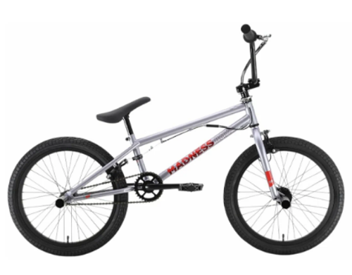 Велосипед BMX STARK 22" Madness BMX 2 (2022) серый/красный