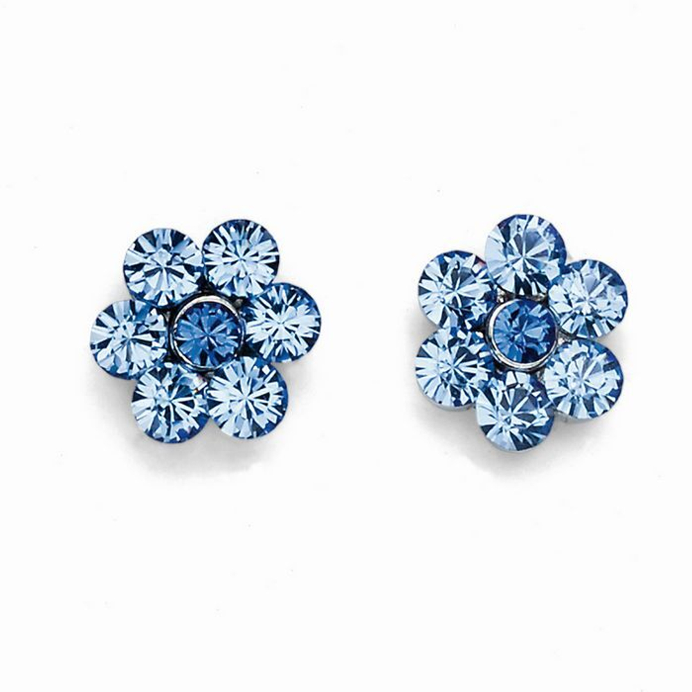 Серьги Oliver Weber Flower Sapphire