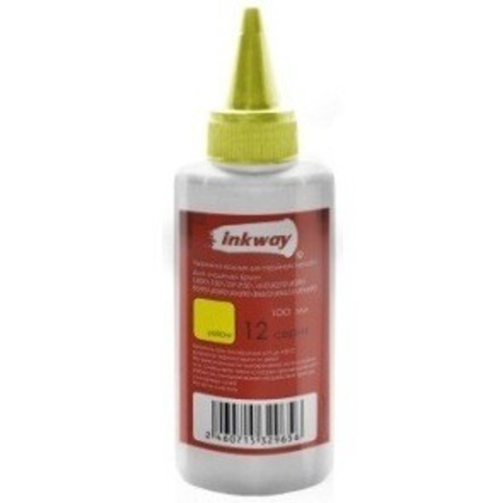 Водные чернила Inkway 12 серия Yellow 100 мл для струйных принтеров