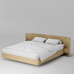 Кровать Эклипс с тумбами 160x200 (натуральный дуб), высота 75 см