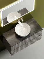 Тумба с раковиной Sancos SNOB T 100 со столешницей, Doha Soft