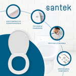 Унитаз-компакт Santek Паллада с горизонтальным выпуском, эконом- 2 реж., полипропилен, 1WH302371
