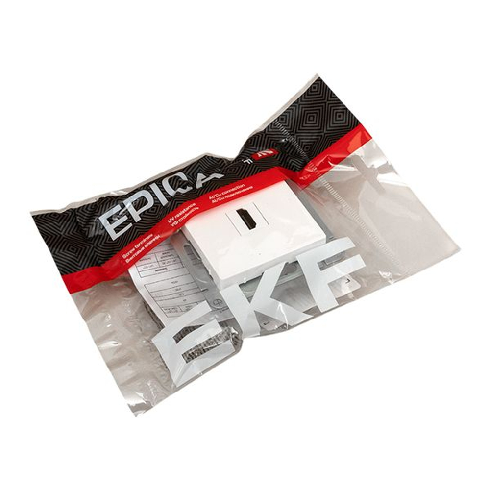 Механизм розетки HDMI, белый Эпика EKF