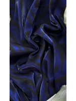 Вискоза-шелк. Зебра на синем, 1,5 м