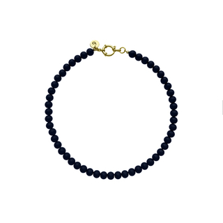 Колье из бусин камня 8 мм ( black agate )