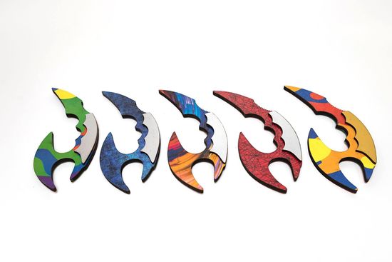 Деревянный Нож Керамбит с защитой пальцев 21см