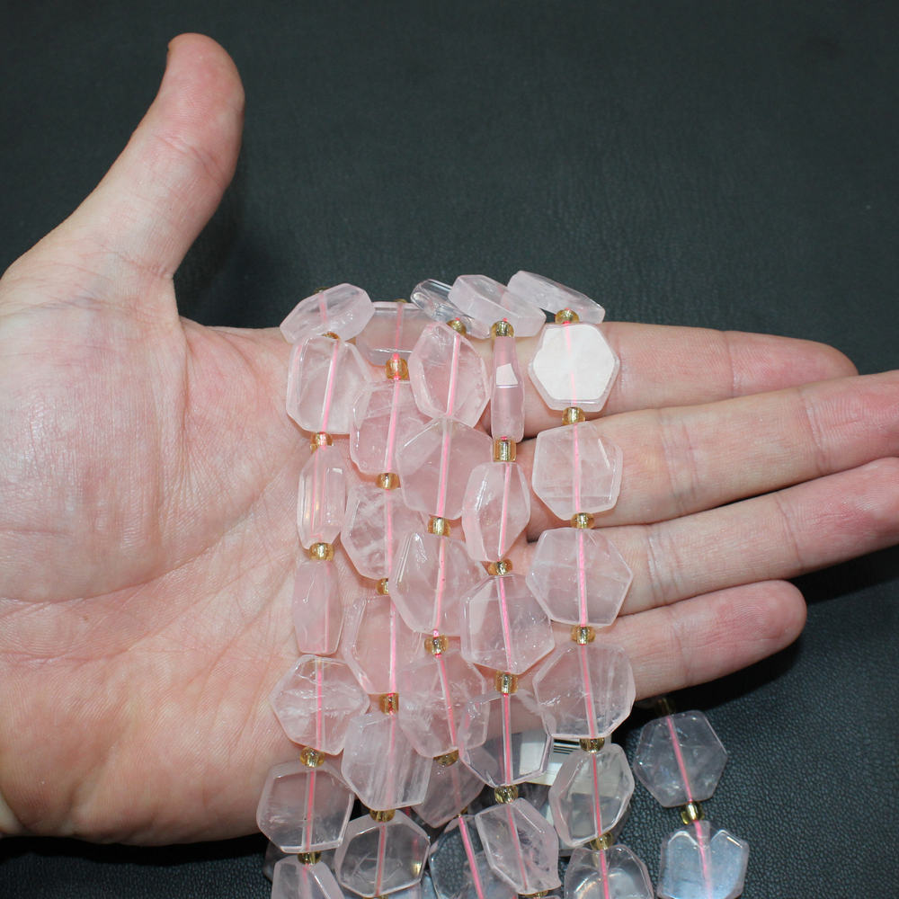 Кварц розовый срез 17мм