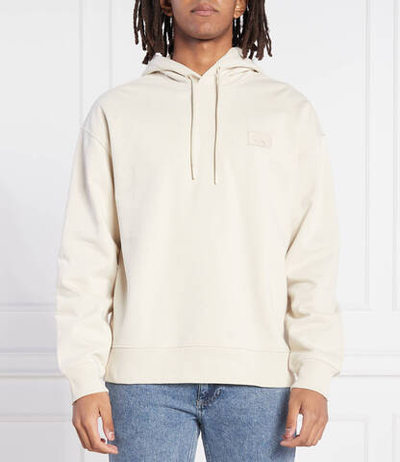 Худи shrunken badge hoodie CALVIN KLEIN JEANS - бежевый(J30J321879)